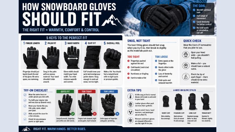how should snowboard gloves fit